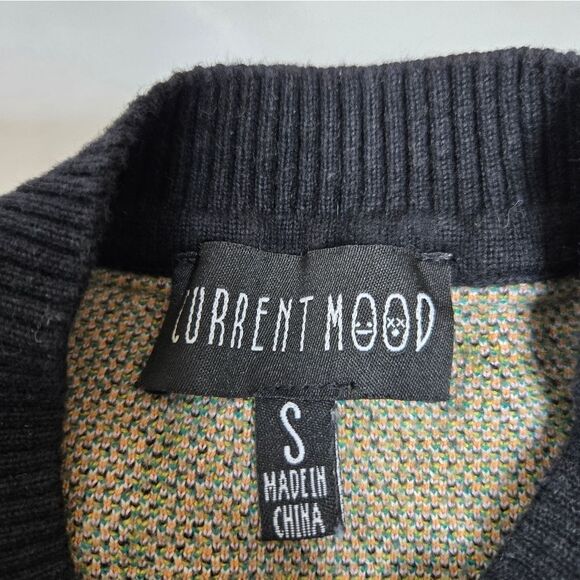 DOLLS KILL‎ Current Mood get lost sunset oversized intarsia knit sweater S - Picture 5 of 8